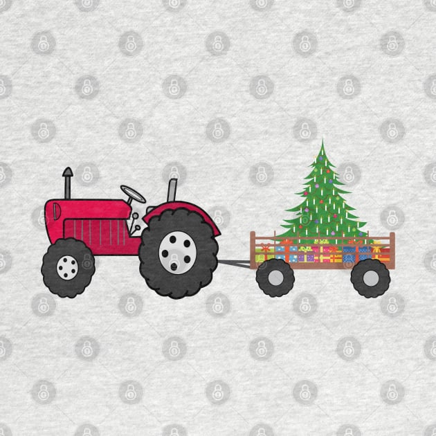 Christmas Tractor by KarwilbeDesigns